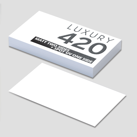 420 Artboard Matt Two Sides + Spot UV 1 side 420 Artboard Matt Two Sides + Spot UV 1 side
